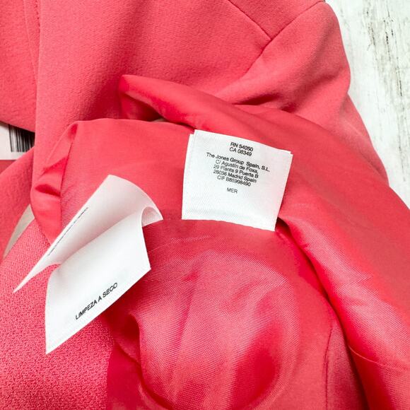 Jones Studio Jacket Women SZ 24W Single Button Hot Pink Coat Blazer Polyester - Picture 6 of 8
